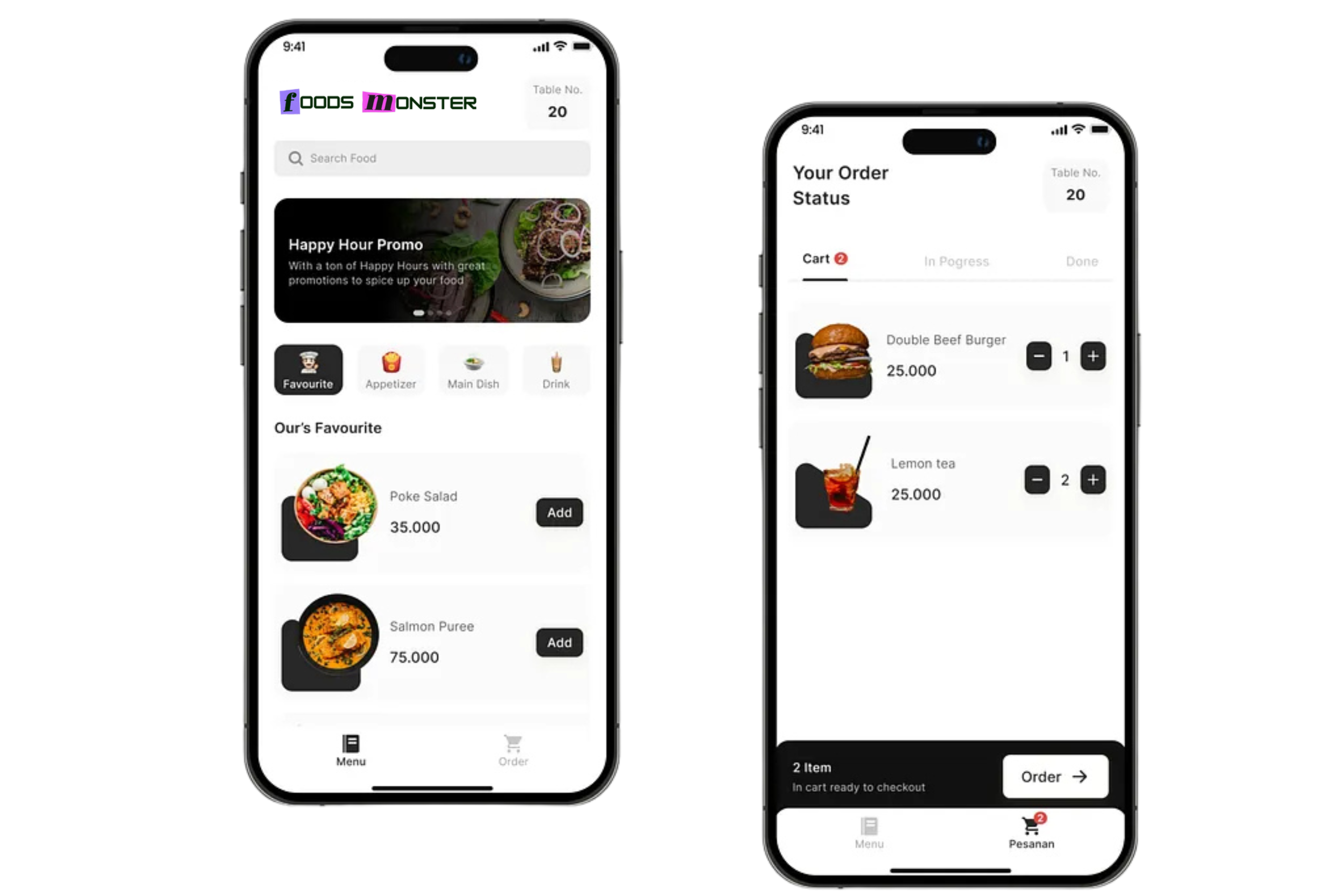 Contactless QR code menu experience